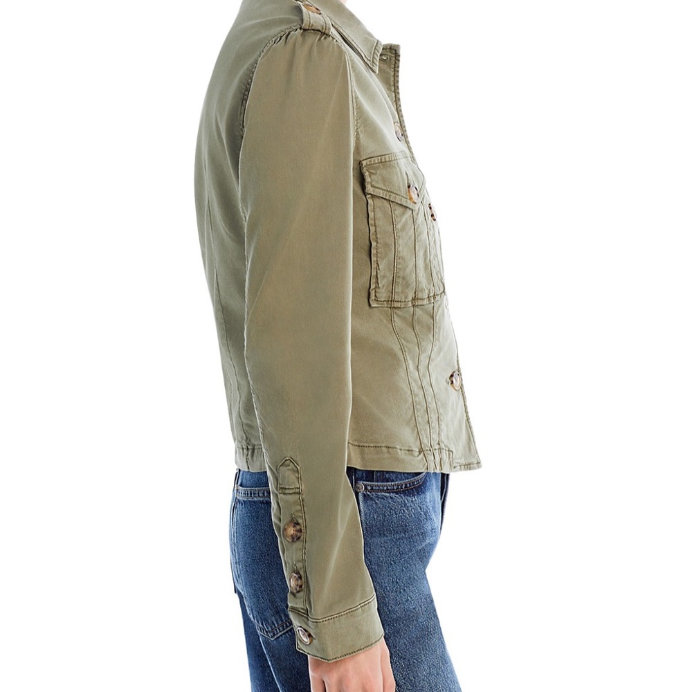 PAIGE Green Utility Jacket Lightweight Cotton Blend - Picture 4 of 9